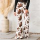 Factory Direct 2023 New European and American Women's Jeans, White Background Print, Brown High-Waisted, Flared, In-Stock Wholesale Factory Direct 2023 New European and American Women's Jeans, White Background Print, Brown High-Waisted, Flared, In-Stock Wholesale