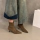 Thick-heeled square-toed brown closed-toed sandals for women, 2023 summer shallow-cut European and American slingback high-heeled sandals. Thick-heeled square-toed brown closed-toed sandals for women, 2023 summer shallow-cut European and American slingback high-heeled sandals.
