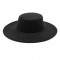 Autumn and winter new cross-border thickened men's and women's hats with 10cm brim, woolen felt flat top hats with wide brims.