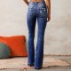 Amazon European and American cross-border vintage ripped jeans for women, 2025 spring new washed streetwear flared trousers. Amazon European and American cross-border vintage ripped jeans for women, 2025 spring new washed streetwear flared trousers.