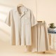 Fresh and elegant women's pajamas, pure cotton double-layer gauze, cute round-neck, loose long-sleeved dress, loose home clothes set Fresh and elegant women's pajamas, pure cotton double-layer gauze, cute round-neck, loose long-sleeved dress, loose home clothes set