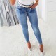 Amazon Cross-Border New Slimming High-Waisted Diamond Bow Jeans for Women: Elastic Fit Skinny Pants Amazon Cross-Border New Slimming High-Waisted Diamond Bow Jeans for Women: Elastic Fit Skinny Pants