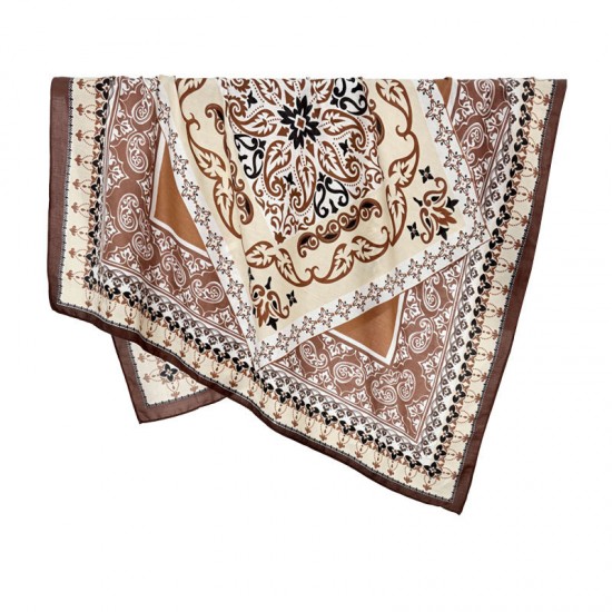 Korean cashew flower fashionable and elegant thin 90cm small square scarf for women, professional decorative scarf, dual-use shawl for outerwear Korean cashew flower fashionable and elegant thin 90cm small square scarf for women, professional decorative scarf, dual-use shawl for outerwear