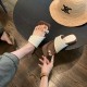 Women's thick-heeled vacation-style straw flip-flops (Summer outdoor wear, 2024 new style, French-style flip-flops) Slippers Women's thick-heeled vacation-style straw flip-flops (Summer outdoor wear, 2024 new style, French-style flip-flops) Slippers