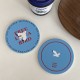Manmang Grocery creative cartoon puppy happy birthday absorbent ceramic coasters, round insulated coasters for coffee gifts Manmang Grocery creative cartoon puppy happy birthday absorbent ceramic coasters, round insulated coasters for coffee gifts