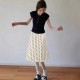 European and American summer hot-selling polka-dot midi skirt for women, cross-border trade, elegant apricot-colored slimming slit commuter skirt