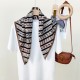 Japanese and Korean simple and fashionable horse parade print square scarf for spring and summer, a unique and refined, thin and elegant silk scarf Japanese and Korean simple and fashionable horse parade print square scarf for spring and summer, a unique and refined, thin and elegant silk scarf