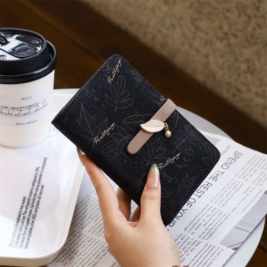 Lianbu women's mid-length, multifunctional, simple PU wallet with large capacity, printed buckle, zippered wallet, and card holder. Lianbu women's mid-length, multifunctional, simple PU wallet with large capacity, printed buckle, zippered wallet, and card holder.