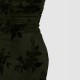 European and American high-end slim-fit maxi dress: elegant, slim-fitting mesh print, cross-back camisole dress. European and American high-end slim-fit maxi dress: elegant, slim-fitting mesh print, cross-back camisole dress.