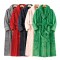 2023 new double-sided thickened comfortable cotton velvet pajamas for men, plus-size home robes for autumn and winter couple's robes.