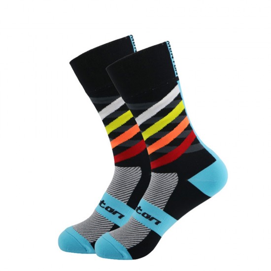Men's cotton socks, summer black and white sports socks, sweat-wicking heel protection, deodorizing basketball socks
