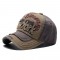 Cross-border distressed washed baseball cap with new lettering. York Retro Denim Patchwork Baseball Cap, Outdoor Sun Visor