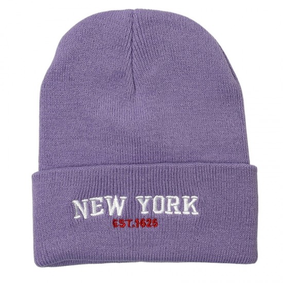 New cross-border Amazon New York letter-embroidered knitted hat, a versatile, warm beanie for men and women in autumn and winter. New cross-border Amazon New York letter-embroidered knitted hat, a versatile, warm beanie for men and women in autumn and winter.