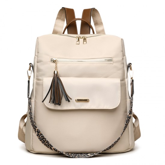New Women's Casual Oxford Backpack with Tassels Retro British-style contrasting multifunctional backpack