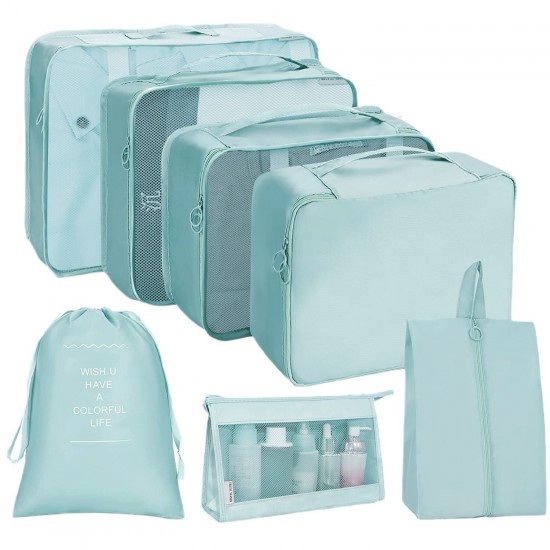 Best-selling eight-piece travel storage bag set Large-capacity luggage storage bag for organizing and organizing clothes