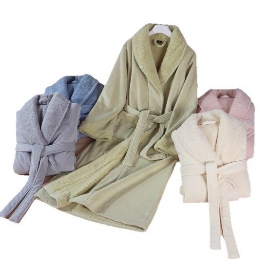 New autumn and winter Beibei fleece series. Extra-long, thickened flannel couple's nightgown, plus-size, women's pajamas. New autumn and winter Beibei fleece series. Extra-long, thickened flannel couple's nightgown, plus-size, women's pajamas.
