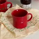 Mangmang's homemade spring cartoon outing puppy mug, ceramic water cup, cute green coffee cup gift with a swoosh. Mangmang's homemade spring cartoon outing puppy mug, ceramic water cup, cute green coffee cup gift with a swoosh.
