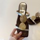 Women's nude pointed-toe bow-tie pumps, spring slip-on sandals. Women's nude pointed-toe bow-tie pumps, spring slip-on sandals.