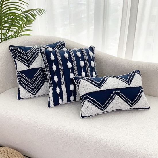 Home pillow sets with polyester-cotton yarn-dyed velvet, pompoms, and tie-stitching, PU leather, and tassel tassels for living rooms. Home pillow sets with polyester-cotton yarn-dyed velvet, pompoms, and tie-stitching, PU leather, and tassel tassels for living rooms.