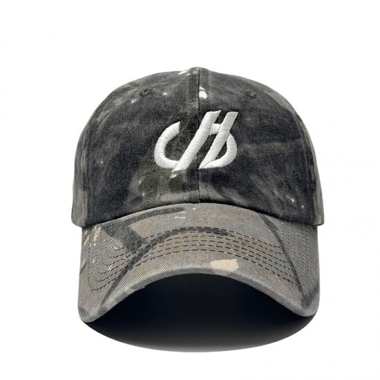 New American distressed lettered embroidered large logo camouflage baseball caps, outdoor casual sun protection caps. New American distressed lettered embroidered large logo camouflage baseball caps, outdoor casual sun protection caps.