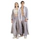 320g thickened, extra-long, comfortable cotton fleece nightgown for men and women, European sizes, simple, plush, plush bathrobe.