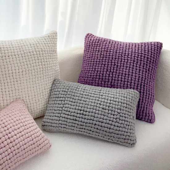 Cross-border Nordic INS twill velvet pillowcases, pompom chiffon lace pillows, living room sofa, bedroom party decor Cross-border Nordic INS twill velvet pillowcases, pompom chiffon lace pillows, living room sofa, bedroom party decor