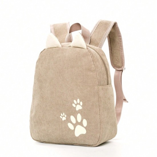 Cross-border hot-selling kindergarten school backpack, children's multi-color corduroy, new solid color, cute baby bag