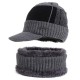 New copper label hat and scarf set, two-piece men's knitted hat, scarf with added fleece, autumn and winter warm wool hat. New copper label hat and scarf set, two-piece men's knitted hat, scarf with added fleece, autumn and winter warm wool hat.