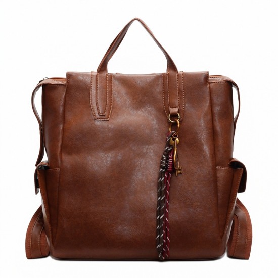 Cross-border retro women's backpack, large-capacity, casual, versatile, commuter schoolbag, street-fashion, high-end travel backpack Cross-border retro women's backpack, large-capacity, casual, versatile, commuter schoolbag, street-fashion, high-end travel backpack