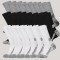 Amazon cross-border men's socks, plus-size, men's basketball mid-calf socks for export, best-selling in black, white, and gray.