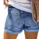 European and American cross-border 2025 summer new ripped denim shorts for women, personalized street print patch jeans, in stock European and American cross-border 2025 summer new ripped denim shorts for women, personalized street print patch jeans, in stock
