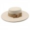 Autumn and winter hat for women, European and American celebrity, light luxury woolen hat with a wide brim, 10cm, British flat-top, wide-brimmed hat