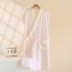 Couple kimono nightgown, pure cotton double-layer gauze, short sleeves, men's and women's bathrobes, loose-fitting, mid-length, drawstring kimono pajamas. Couple kimono nightgown, pure cotton double-layer gauze, short sleeves, men's and women's bathrobes, loose-fitting, mid-length, drawstring kimono pajamas.