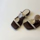 Women's nude pointed-toe bow-tie pumps, spring slip-on sandals. Women's nude pointed-toe bow-tie pumps, spring slip-on sandals.