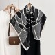 Korean-style women's luxury, trendy, creatively printed 90s square scarf, Chanel-style, retro, niche, elegant outerwear.
