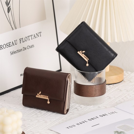 New Lovebu women's short wallet, Japanese-Korean style, simple, foldable, multifunctional card holder, student coin purse, in stock for wholesale. New Lovebu women's short wallet, Japanese-Korean style, simple, foldable, multifunctional card holder, student coin purse, in stock for wholesale.