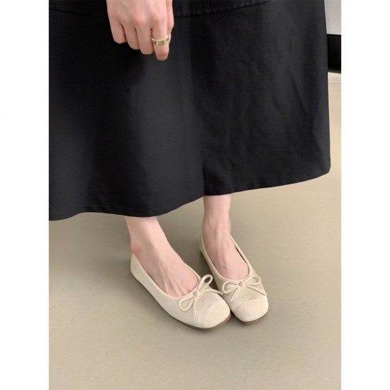Women's round-toe pumps, new spring and autumn soft leather ballet fairy style slip-on soft flat-soled toe shoes. Women's round-toe pumps, new spring and autumn soft leather ballet fairy style slip-on soft flat-soled toe shoes.