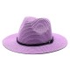 Colorful, 20-color summer foldable wide-brim straw hat for men and women, beach-style British Panama sun hat.