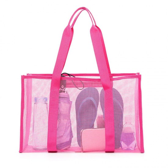 Amazon mesh single-shoulder tote bag, men's and women's beach bag, toiletry and swimwear storage bag Amazon mesh single-shoulder tote bag, men's and women's beach bag, toiletry and swimwear storage bag