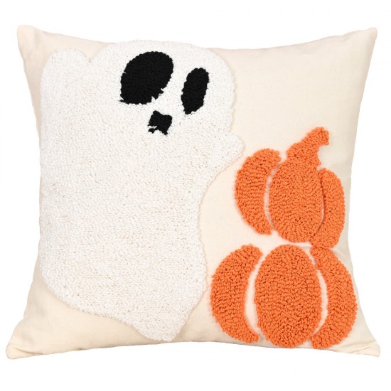 Cross-border Nordic ins botanical and floral chenille jacquard pillowcase, light luxury cushion, living room sofa decorative pillow