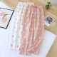Japanese-style women's pajamas, pure cotton gauze, open-front long-sleeved, thin, spring and summer, soft crepe, comfortable autumn and winter loungewear set Japanese-style women's pajamas, pure cotton gauze, open-front long-sleeved, thin, spring and summer, soft crepe, comfortable autumn and winter loungewear set