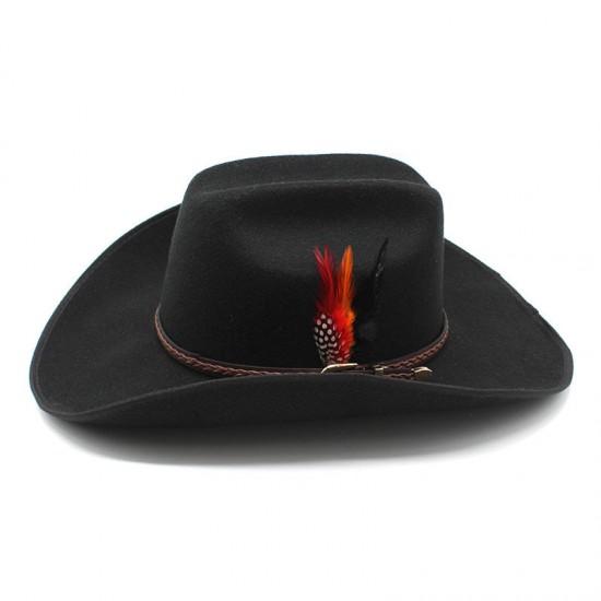 Tibetan woolen hat, thickened felt hat, Tibetan wide-brimmed black leather belt hat, spring and autumn western cowboy hat for men and women Tibetan woolen hat, thickened felt hat, Tibetan wide-brimmed black leather belt hat, spring and autumn western cowboy hat for men and women