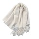 20 25 new solid-color scarves, winter shawls for couples, dual-use, warm, long, thickened tassel scarves, now in stock.