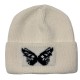 Cross-border autumn and winter Dong Jie-style butterfly beanie, versatile face-flattering small warm earmuffs for women, trendy beanie.
