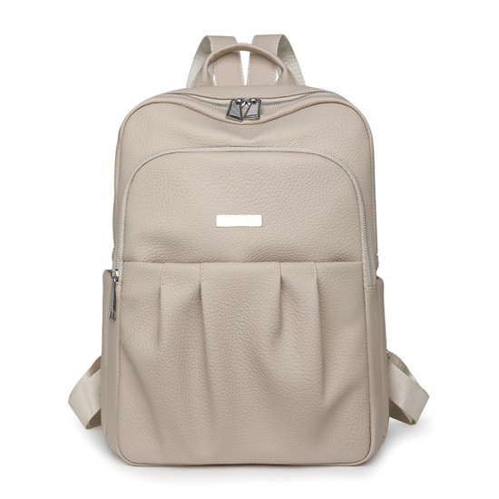 New simple women's backpacks, 2025 summer casual women's backpacks, stylish, solid-color, lightweight Longbu Women's Backpack