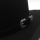 New top hat, European and American punk-style wide-brimmed hat, riding hat for men and women, western cowboy bag 9.5cm brim hat with a rolled brim