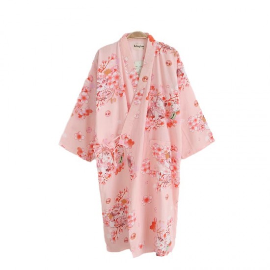 Japanese-style kimono robe, women's spring, summer, and autumn pure cotton double-layer gauze nightgown, all-cotton loungewear, yukata bathrobe. Japanese-style kimono robe, women's spring, summer, and autumn pure cotton double-layer gauze nightgown, all-cotton loungewear, yukata bathrobe.