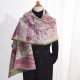 Korean style, a stylish, rural landscape tree print scarf for women, a long, warm, high-end faux cashmere shawl.