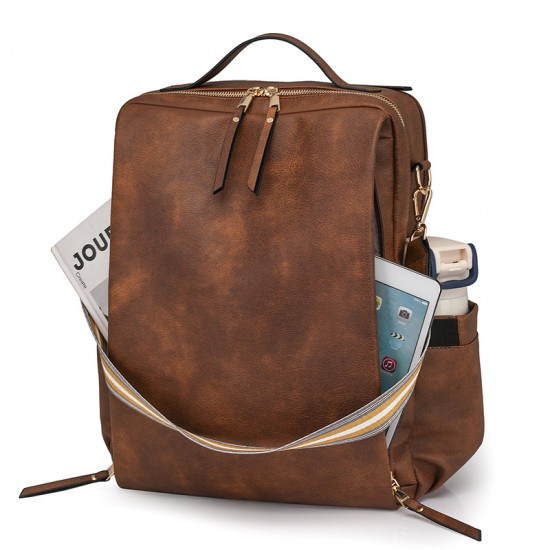 New women's business bag, laptop bag, multifunctional backpack, PU fashion women's bag, travel backpack