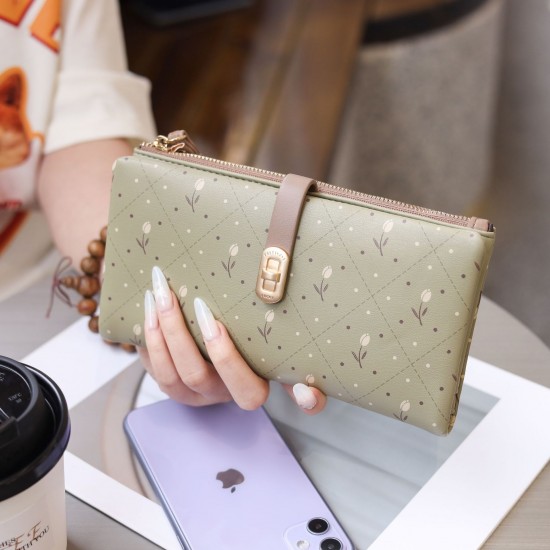 Lianbu new style Women's long wallet, large capacity, multifunctional phone bag, stylish printed clutch, wallet, purse Lianbu new style Women's long wallet, large capacity, multifunctional phone bag, stylish printed clutch, wallet, purse